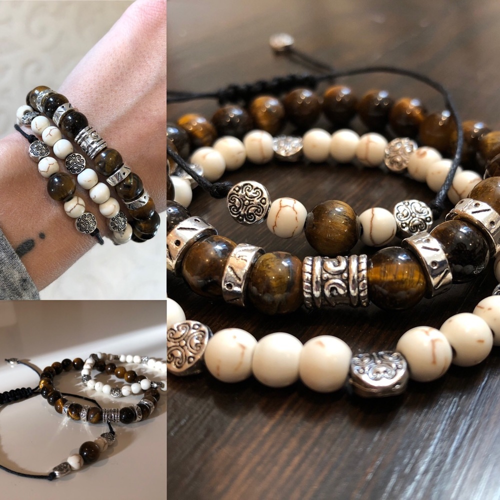 Natural stone Tiger eye beaded bracelets